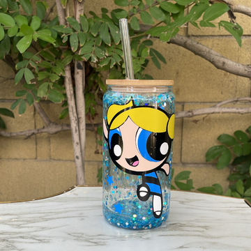 16 oz glass can Burbuja super Girl